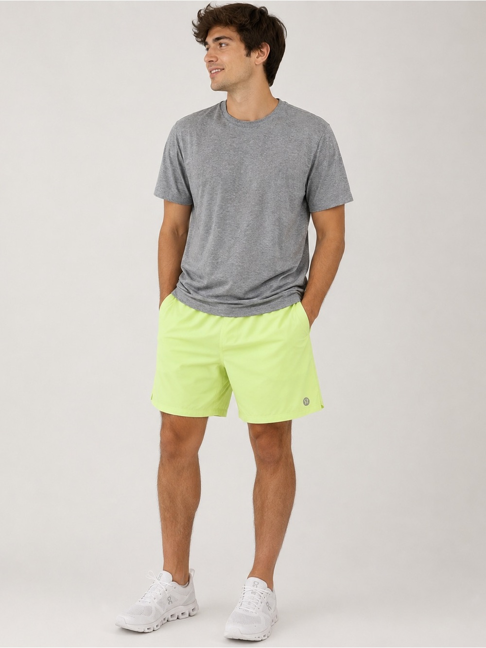 Lululemon Men’s Pace Breaker Linerless Shorts Neon Yellow-Green XXL